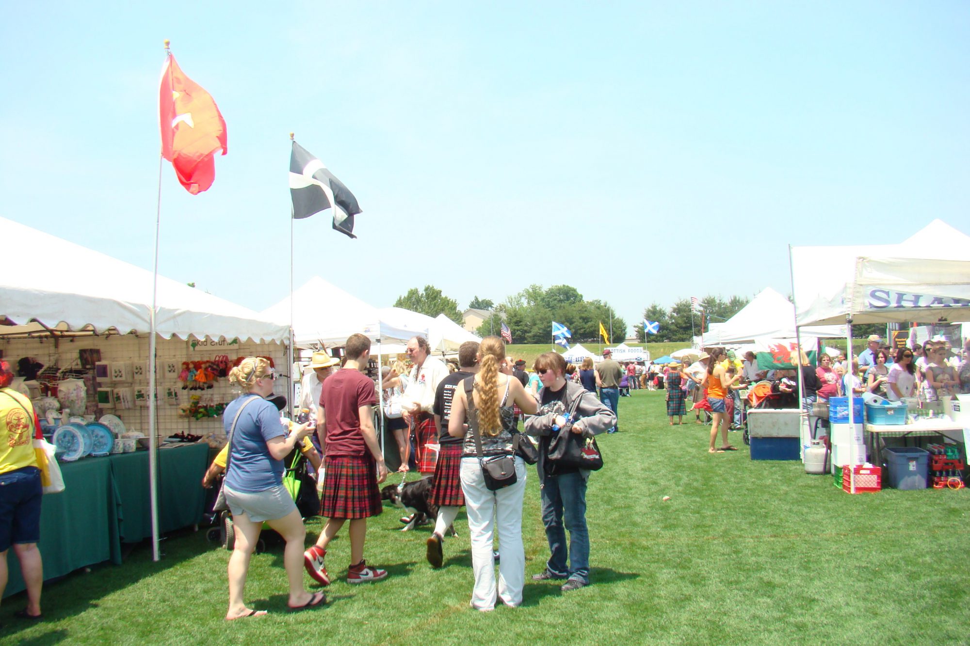 Scottish festival crowd and tents
